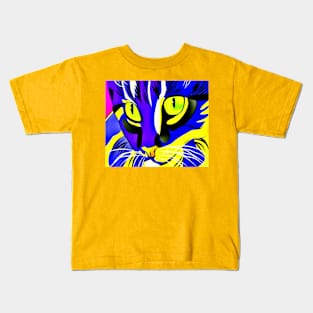 Cute Purple Tabby Cat Copyrght TeAnne Kids T-Shirt